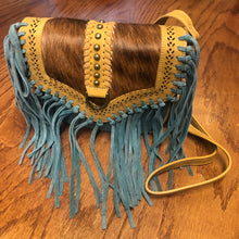 Load image into Gallery viewer, Wrangler Hair on Cowhide Fringe Crossbody by Montana West
