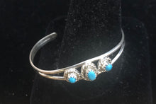 Load image into Gallery viewer, Turquoise Sterling Silver Baby Bracelet
