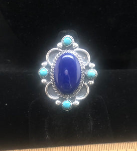 Lapis & Turquoise Sterling Silver Ring