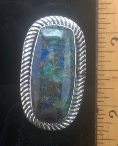 Azurite/ Malachite Sterling Silver Ring