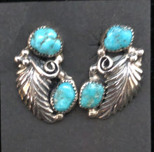 Load image into Gallery viewer, Turquoise Nugget Sterling Silver Earrings
