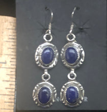Load image into Gallery viewer, Lapis Sterling Silver Earrings
