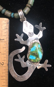 Sonoran Gold Turquoise Sterling Silver Lizard