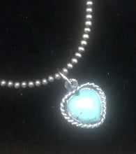 Load image into Gallery viewer, Turquoise Sterling Silver Heat Necklace Pendant
