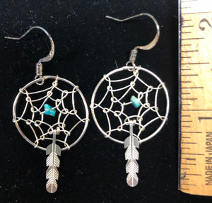 Dreamcatcher french wire earrings