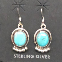 Load image into Gallery viewer, Turquoise and sterling silver earrings
