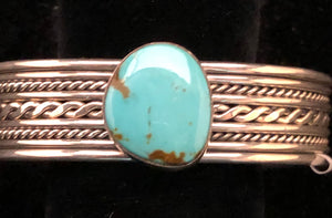 Turquoise and sterling silver cuff bracelet
