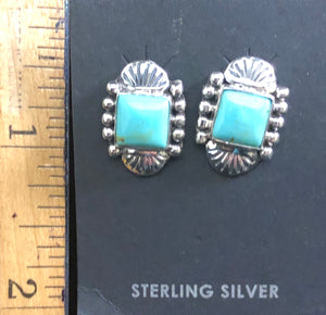 Turquoise sterling silver earring