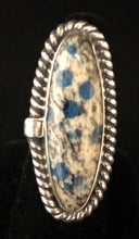 Load image into Gallery viewer, Azurite in Quartz sterling silver ring
