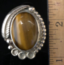 Load image into Gallery viewer, Tigers Eye sterling silver ring
