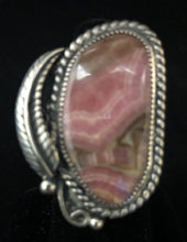 Load image into Gallery viewer, Rhodochrosite sterling silver ring

