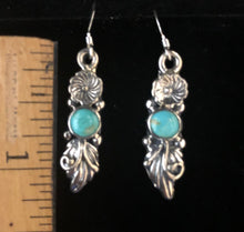 Load image into Gallery viewer, Turquoise and sterling silver earrings
