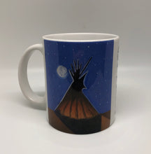 Load image into Gallery viewer, &quot;Big Moon Teepee&quot; ceramic art coffee mug
