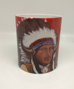 "Red Eagle" ceramic art coffee mug