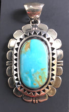 Load image into Gallery viewer, Turquoise sterling silver pendant necklace
