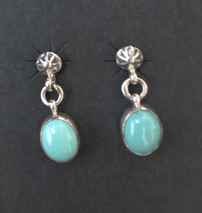 Turquoise sterling silver earrings