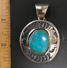 Load image into Gallery viewer, Turquoise sterling silver necklace pendant
