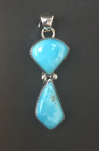 Load image into Gallery viewer, Turquoise sterling silver necklace pendant

