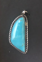 Load image into Gallery viewer, Turquoise sterling silver necklace pendant
