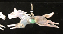 Load image into Gallery viewer, Turquoise sterling silver Spirit Pony earrings
