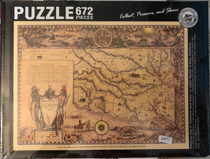Puzzle of historical map of Oklahoma