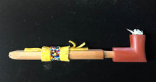 Load image into Gallery viewer, Red Elbow Pipe with beaded stem
