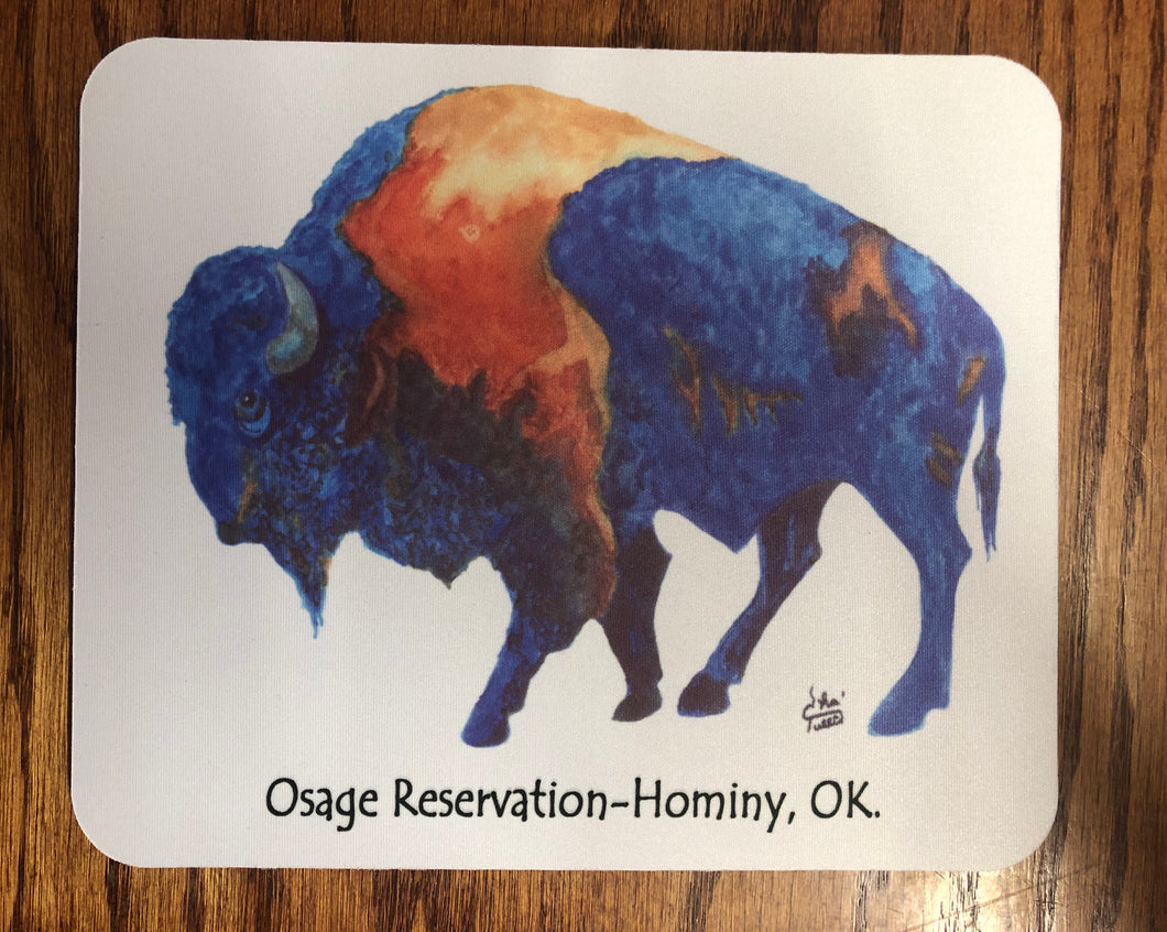 Osage Reservation Buffalo mouse pad