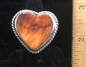 Spiny Oyster Heart Sterling Silver Ring