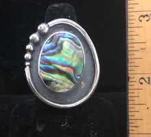 Load image into Gallery viewer, Abalone Sterling Silver Ring
