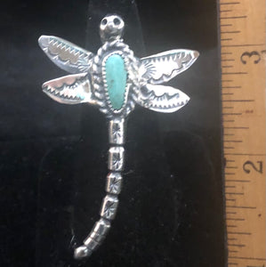 Turquoise Sterling Silver Dragonfly ring
