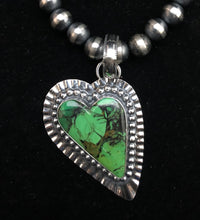 Load image into Gallery viewer, Turquoise Heart Sterling Silver Necklace
