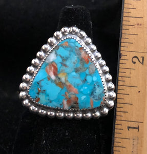 Coral Mountain Turquoise Sterling Silver Ring