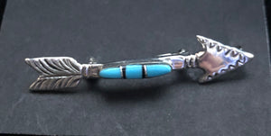 Turquoise sterling Silver Arrow Pin/Pendant