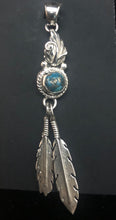 Load image into Gallery viewer, Turquoise Sterling Silver Necklace Pendant
