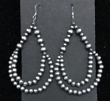 Load image into Gallery viewer, Double Strand Navajo Pearl Sterling Silver Earrings
