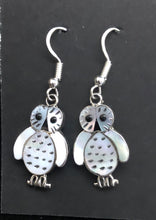 Load image into Gallery viewer, Owl Mother of Pearl Sterling Silver Earrings
