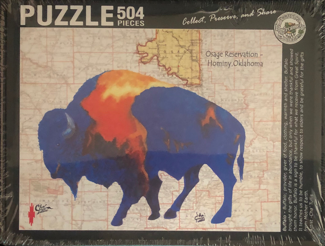Multi colored buffalo puzzle Osage Reservation Hominy, Oklahoma