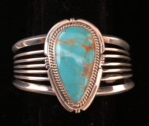 Turquoise sterling silver cuff bracelet