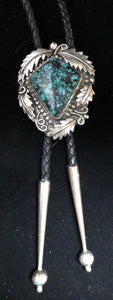 Turquoise sterling silver bolo