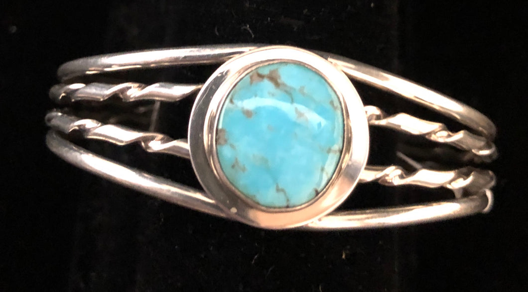 Turquoise sterling silver cuff bracelet