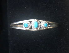 Load image into Gallery viewer, Turquoise Sterling Silver Baby Bracelet
