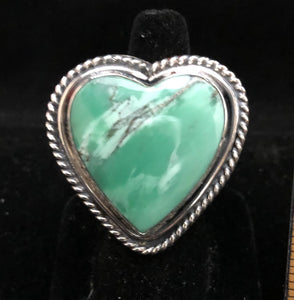 Turquoise Heart Sterling Silver Ring