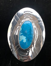 Load image into Gallery viewer, Turquoise Concho Sterling Silver Ring
