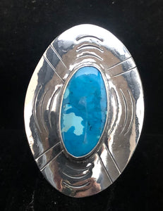 Turquoise Concho Sterling Silver Ring