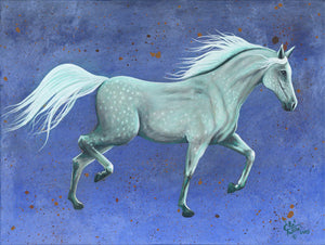"Moonlight on Ghost Pony" Giclee print on canvas